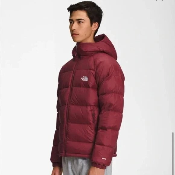 New The North Face Down Puffer Men's Winter Jacket, Cordovan XL. - Picture 3 of 3